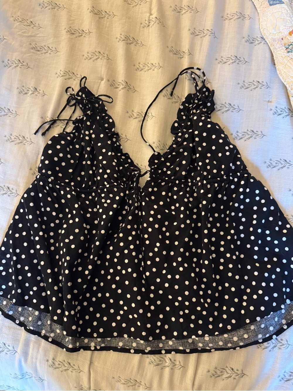 Wild Fable ruffled Polka Dot Camisole/Tank